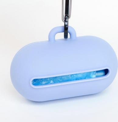 Диспенсер для пакетов силиконовый, 8,8х6,6х+9,5 см, лавандовый – фото 2