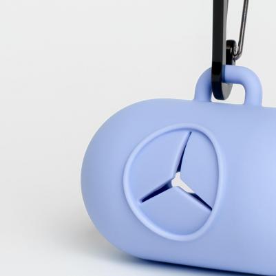 Диспенсер для пакетов силиконовый, 8,8х6,6х+9,5 см, лавандовый – фото 3