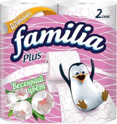 Туалетная бумага Plus "Весенний цвет", 2 слоя, 8 рулонов – фото 1