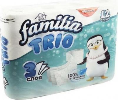 Туалетная бумага Trio 12 рулонов 3 слоя – фото 14