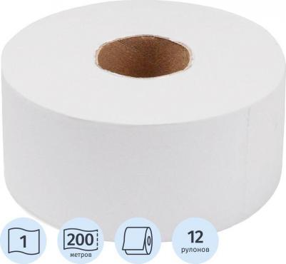 Туалетная бумага в рулонах 1-слойная 12 рулонов по 200 метров 4660028340692 – фото 5
