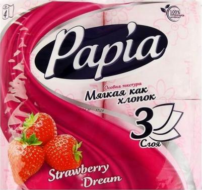 Туалетная бумага Strawberry Dream Белая,ароматизированная,трехслойная 4 шт – фото 5