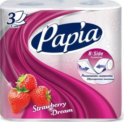 Туалетная бумага Strawberry Dream Белая,ароматизированная,трехслойная 4 шт – фото 6