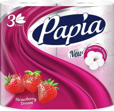 Туалетная бумага Strawberry Dream Белая,ароматизированная,трехслойная 4 шт – фото 8
