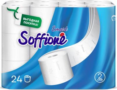 бумага туалетная Smart 24шт в уп. 2-слойные 140 листов без аромата