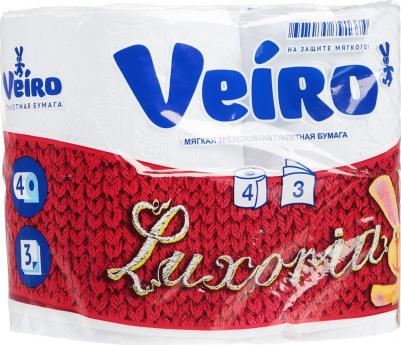 Бумага туалетная "Luxoria", трехслойная, 4 рулона – фото 9