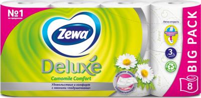 Бумага туалетная Deluxe 3-слойная белая с ароматом ромашки 7322540055337 – фото 16