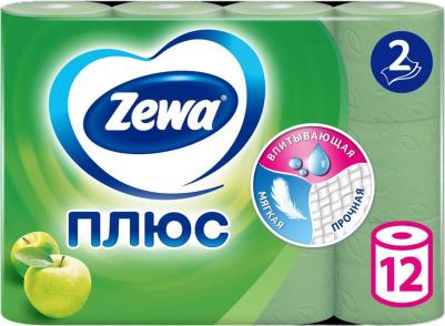 Бумага туалетная Плюс Яблоко 2-слойная зеленая (12 рулонов в упаковке) – фото 10