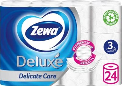 Туалетная бумага Делюкс 3слоя, 24 рулона – фото 6