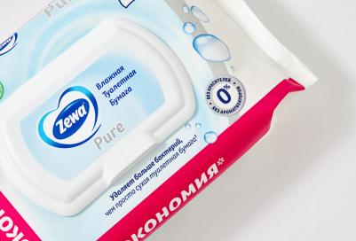 Туалетная бумага влажная Pure, 80 листов – фото 2