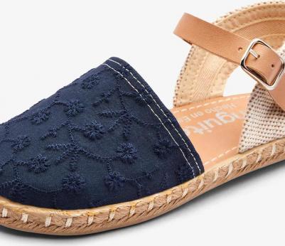 Эспадрильи для девочек с джутовой подошвой и застежкой-пряжкой, бежевый – фото 5