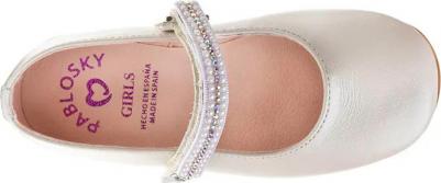 Туфли Мэри Джейн из кожи для девочек с застежкой-липучкой, натуральный 8445543500075 – фото 8