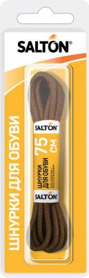 Шнурки для обуви круглые, коричневые с восковой пропиткой, 75 см