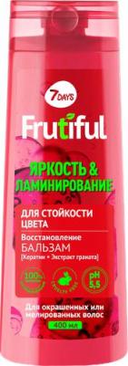 Бальзам для волос Frutiful Яркость и ламинирование для стойкости цвета, 400 мл – фото 3