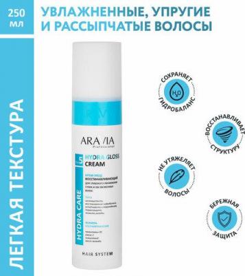 Крем-уход восстанавливающий для глубокого увлажнения сухих, обезвоженных волос Hydra Gloss Cream