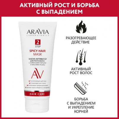 Маска-активатор для роста волос с кайенским перцем и маcлом усьмы Spicy Hair Mask, 200 мл – фото 2