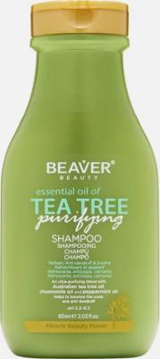 Беавер / - Шампунь для волос Essential oil of Tea Tree purifying 60 мл