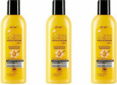 Блеск и Питание Сыворотка-флюид Масло арганы+жидкий шелк для всех типов волос несмываемая, 200 мл – фото 15