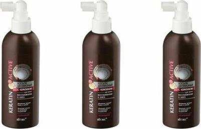 Keratin Active Лосьон двухфазный для волос восстановление и блеск, 200мл – фото 3