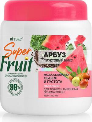 Маска-сыворотка для волос Объем и густота Super FRUIT Арбуз фруктовый микс 450 мл – фото 2