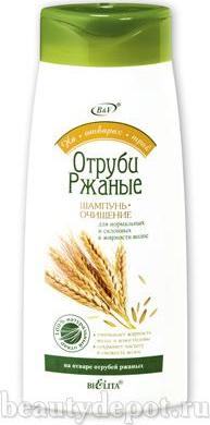 На отварах трав Шампунь-уход Отруби ржаные для нормальных и жирных волос, 480 мл – фото 2