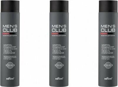 Шампунь-кондиционер для всех типов волос Свежесть и укрепление Mens Club, 300 мл – фото 4