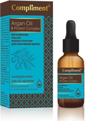 Масло для волос Витаминное масло-реконструктор Argan Oil&Protein Complex для кончиков волос – фото 2