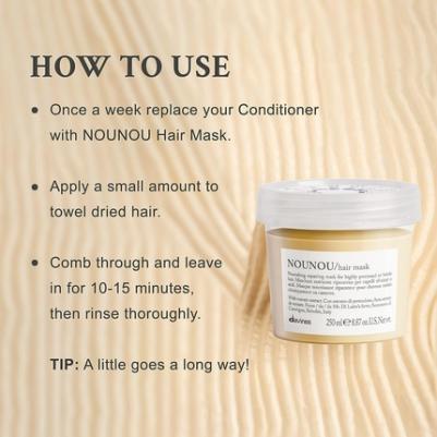 Интенсивная восстанавливающая маска для глубокого питания волос Essential Haircare NouNou Hair Mask, 250 мл – фото 16