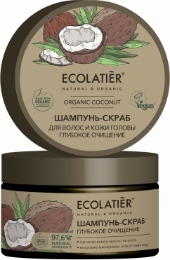 Шампунь-скраб для волос и кожи головы Organic Coconut Глубокое Очищение 300г – фото 2