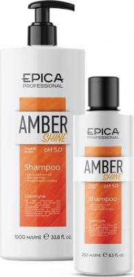 Amber Shine ORGANIC Шампунь для восстановления и питания с облепиховым маслом, глюконамидом и фосфолипидным комплексом, 1000 мл – фото 3