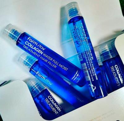 Увлажняющий филлер с коллагеном для волос Collagen Water Full Moist Treatment Hair Filler 10 шт*13 мл – фото 6