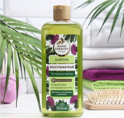 Бессульфатный шампунь Herbal Therapy Против выпадения волос, 400 мл – фото 4