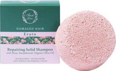 Восстанавливающий твердый шампунь для сухих и поврежденных волос Erato