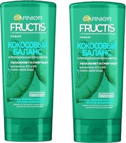 Fructis Бальзам для волос "Фруктис, Кокосовый Баланс", укрепляющий, для волос жирных у корней и сухих на кончиках, 200 мл, с кокосовой водой – фото 8
