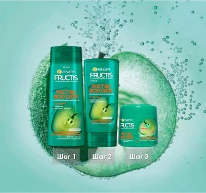 Fructis Бальзам для волос "Фруктис, Рост во всю Силу", укрепляющий, для ослабленных волос, склонных к выпадению, 200 мл, с Укрепляющим Керамидом и – фото 3