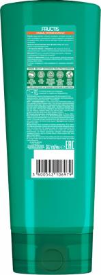 Fructis Бальзам-ополаскиватель для волос "Фруктис, Рост во всю Силу", укрепляющий, для ослабленных волос, склонных к выпадению, 387 мл, с Укрепляющим – фото 2