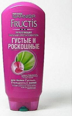 Fructis Бальзам-ополаскиватель "Фруктис, Густые и Роскошные", укрепляющий, для тонких волос, 200 мл, с молекулой Фибра-Цилан и Экстрактом Граната – фото 6