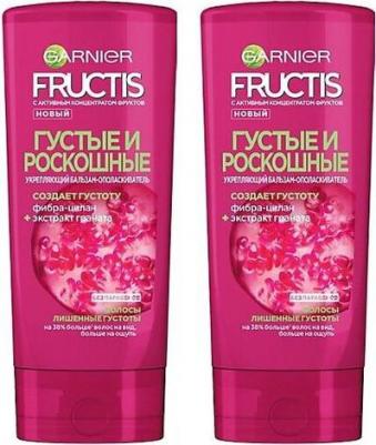Fructis Бальзам-ополаскиватель "Фруктис, Густые и Роскошные", укрепляющий, для тонких волос, 200 мл, с молекулой Фибра-Цилан и Экстрактом Граната – фото 12