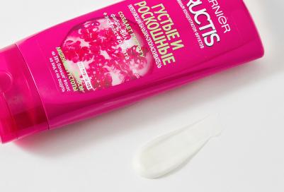 Fructis Бальзам-ополаскиватель "Фруктис, Густые и Роскошные", укрепляющий, для тонких волос, 200 мл, с молекулой Фибра-Цилан и Экстрактом Граната – фото 17
