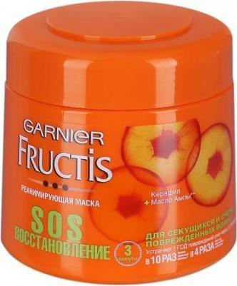 Fructis Маска для волос "Фруктис, SOS Восстановление", реанимирующая, для секущихся и поврежденных волос, 300 мл, с Керафилом и Маслом Амлы – фото 2