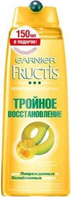 Fructis Набор Шампунь для волос "Фруктис, Тройное восстановление", 250 мл + 150 мл в подарок – фото 4
