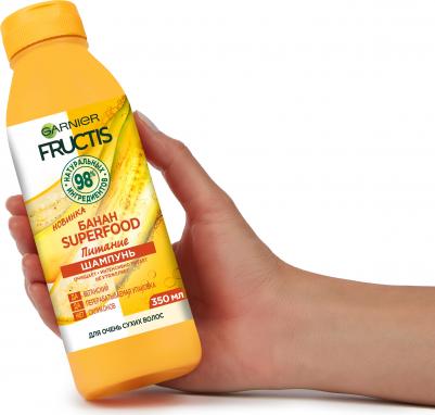 Fructis шампунь "Банан Superfood Питание" для очень сухих волос, 350 мл – фото 12