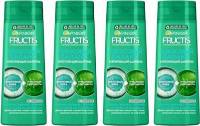 Fructis Шампунь для волос "Фруктис, Кокосовый Баланс", укрепляющий, для волос жирных у корней и сухих на кончиках, 250 мл, с кокосовой водой – фото 15