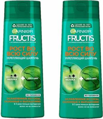 Fructis Шампунь для волос "Фруктис, Рост во всю Силу", укрепляющий, для ослабленных волос, склонных к выпадению, 400 мл, с Укрепляющим Керамидом и – фото 6