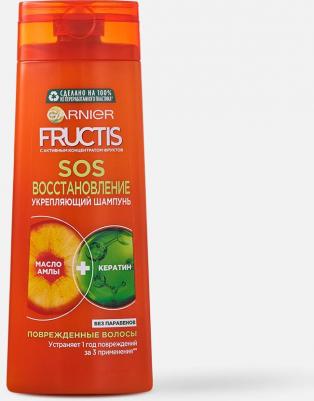 Fructis Шампунь для волос "Фруктис, SOS Восстановление", укрепляющий, для секущихся и очень поврежденных волос, 250 мл, с Керафилом и Маслом Амлы – фото 5