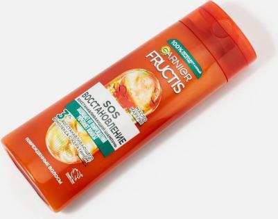 Fructis Шампунь для волос "Фруктис, SOS Восстановление", укрепляющий, для секущихся и очень поврежденных волос, 250 мл, с Керафилом и Маслом Амлы – фото 6