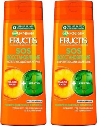Fructis Шампунь для волос "Фруктис, SOS Восстановление", укрепляющий, для секущихся и очень поврежденных волос, 250 мл, с Керафилом и Маслом Амлы – фото 20