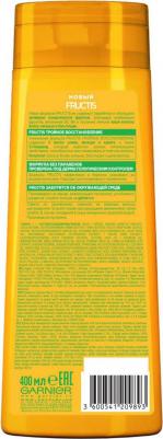 Fructis Шампунь для волос "Фруктис, Тройное Восстановление", укрепляющий, для поврежденных и ослабленных волос, 400 мл, с маслами Оливы, Авокадо и – фото 1