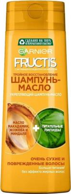 Fructis Шампунь для волос "Фруктис, Тройное Восстановление", укрепляющий, для поврежденных и ослабленных волос, 400 мл, с маслами Оливы, Авокадо и – фото 3