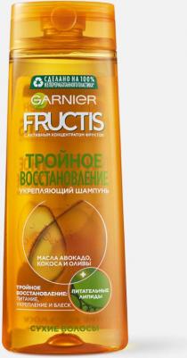 Fructis Шампунь для волос "Фруктис, Тройное Восстановление", укрепляющий, для поврежденных и ослабленных волос, 400 мл, с маслами Оливы, Авокадо и – фото 8